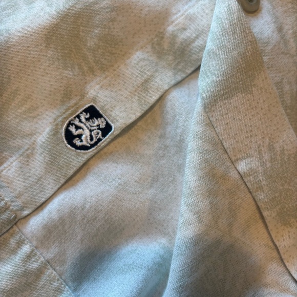 NAT NAST Men’s Silk and Cotton Short Sleeve Button Down Shirt Light Green XXL - Picture 9 of 10